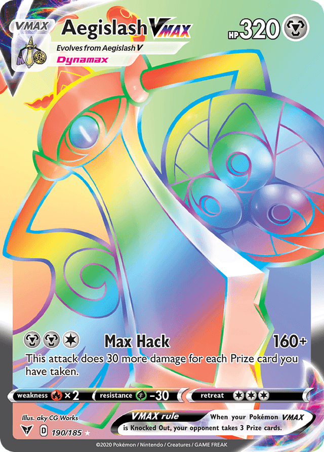 Aegislash VMAX — Vivid Voltage #190