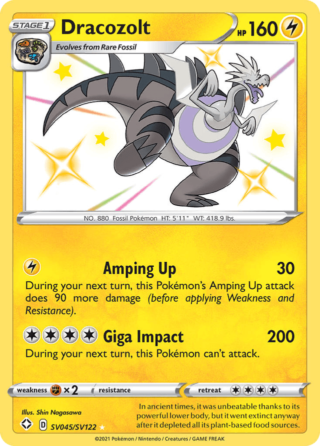 Dracozolt — Shining Fates Shiny Vault #SV045