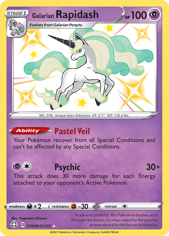 Galarian Rapidash — Shining Fates Shiny Vault #SV048