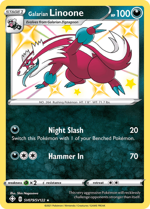 Galarian Linoone — Shining Fates Shiny Vault #SV079