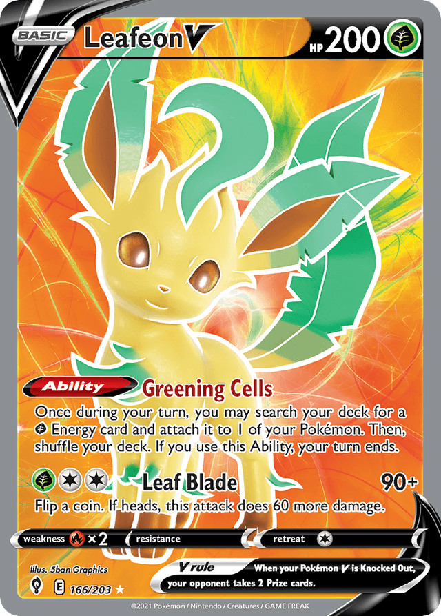 Leafeon V — Evolving Skies #166