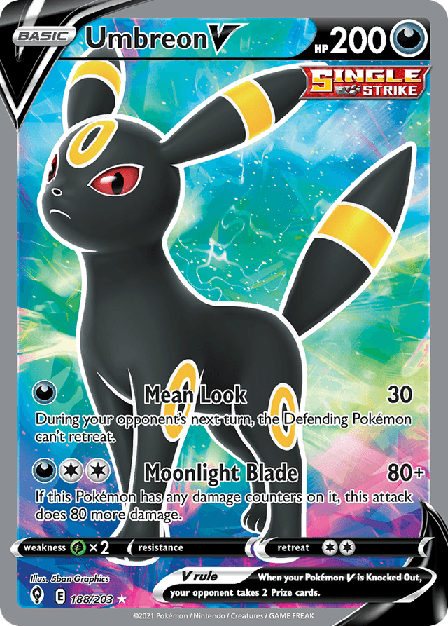 Umbreon V — Evolving Skies #188