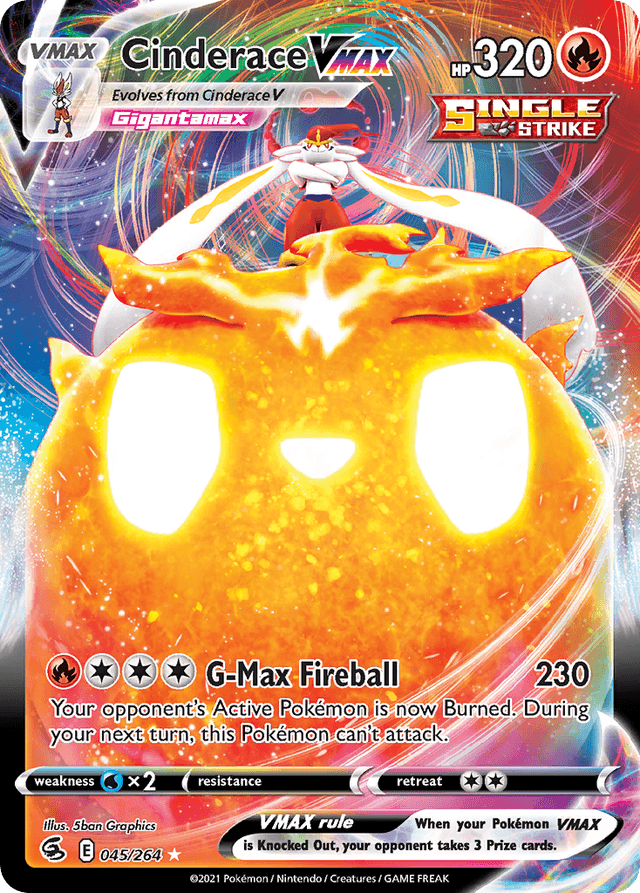 Cinderace VMAX — Fusion Strike #45