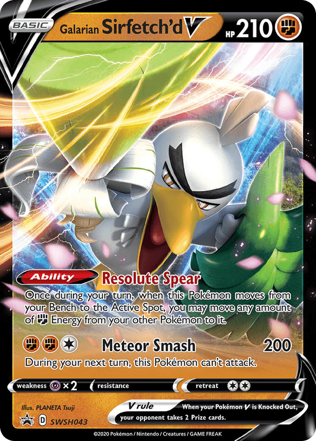 Galarian Sirfetch'd V — SWSH Black Star Promos #SWSH043