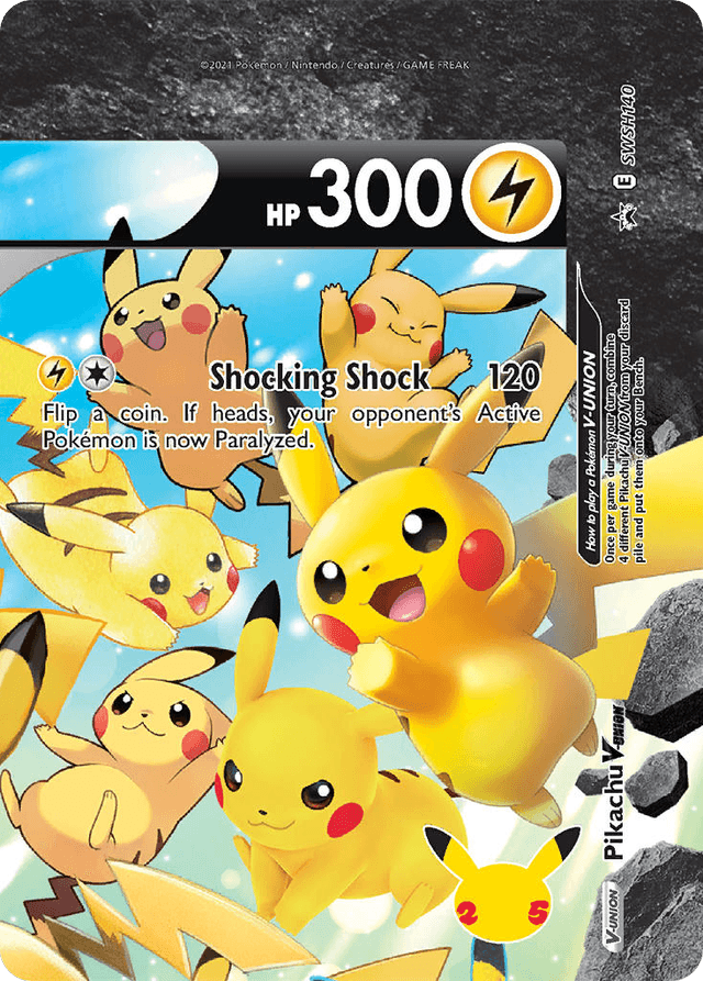 Pikachu V-UNION — SWSH Black Star Promos #SWSH140