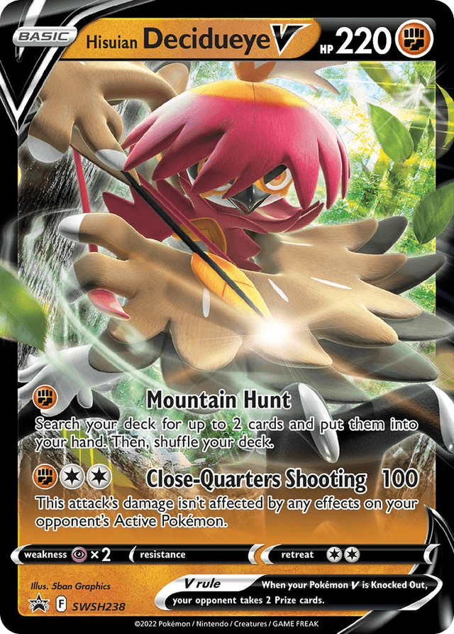 Hisuian Decidueye V — SWSH Black Star Promos #SWSH238