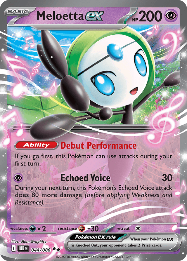 Meloetta ex — Black Bolt #44