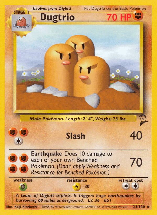 Dugtrio — Base Set 2 #23
