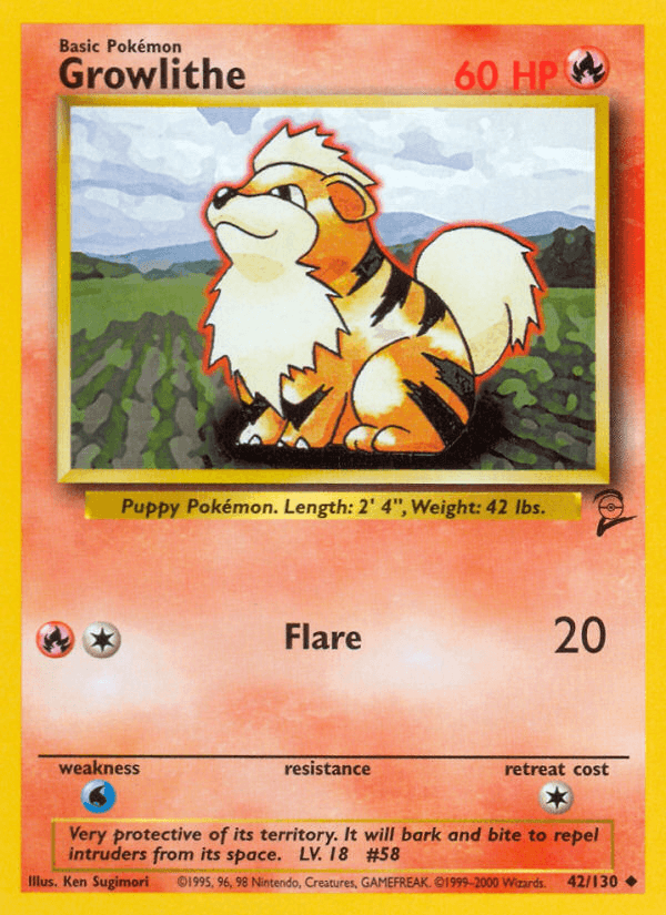 Growlithe — Base Set 2 #42