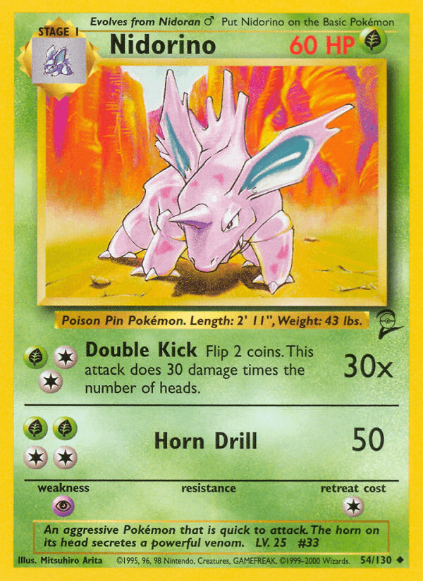 Nidorino — Base Set 2 #54
