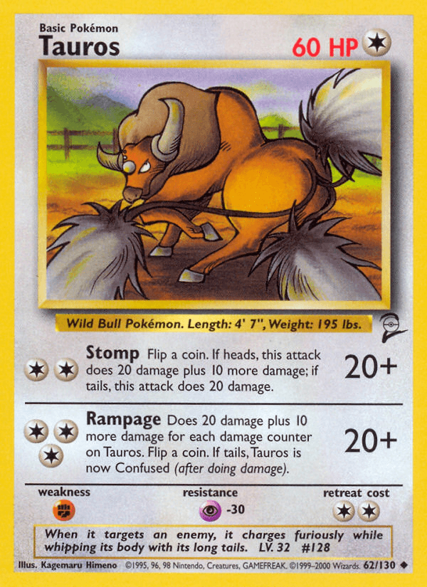 Tauros — Base Set 2 #62