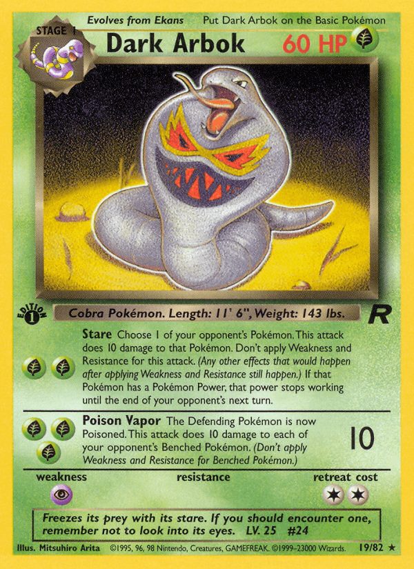 Dark Arbok — Team Rocket #19
