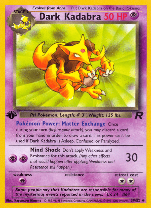 Dark Kadabra — Team Rocket #39