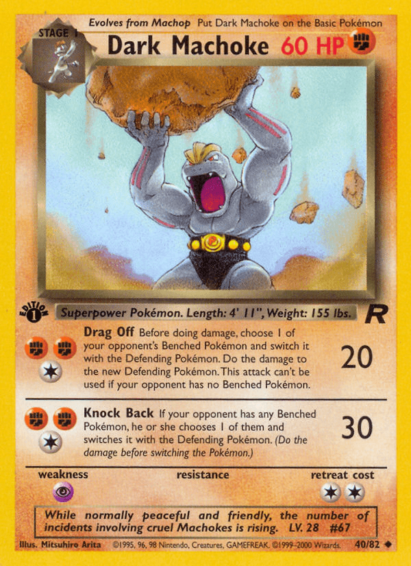 Dark Machoke — Team Rocket #40