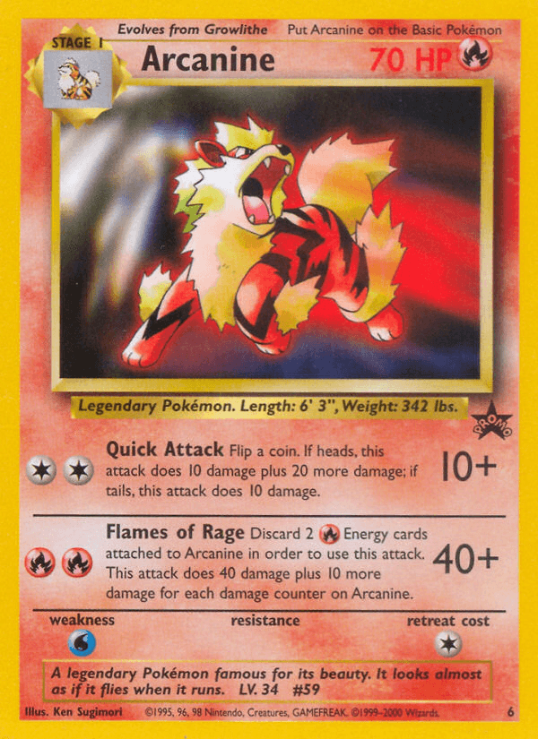 Arcanine — Wizards Black Star Promos #6