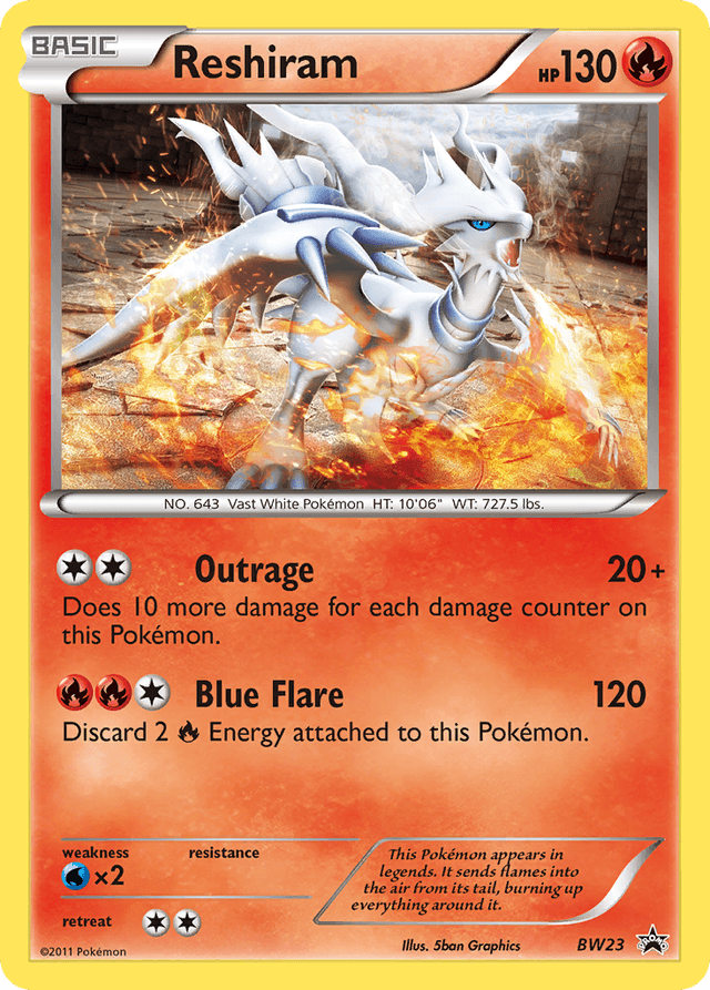 Reshiram — BW Black Star Promos #BW23