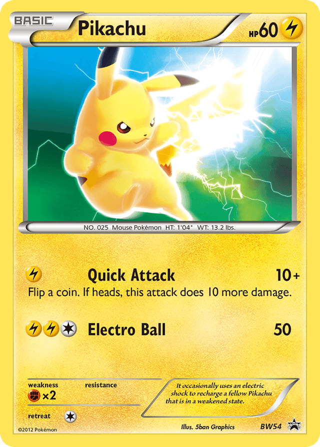 Pikachu — BW Black Star Promos #BW54