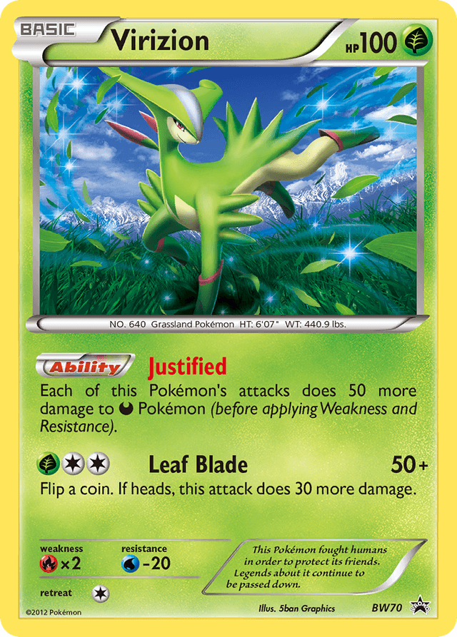 Virizion — BW Black Star Promos #BW70