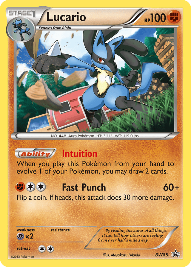 Lucario — BW Black Star Promos #BW85
