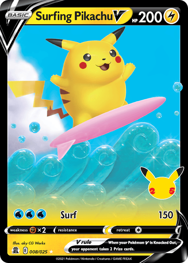 Surfing Pikachu V — Celebrations #8