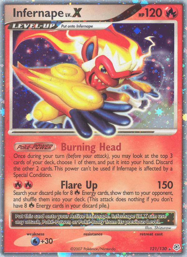 Infernape LV.X — Diamond & Pearl #121