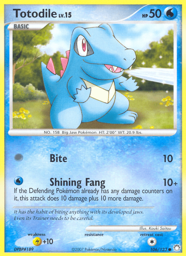 Totodile — Mysterious Treasures #106