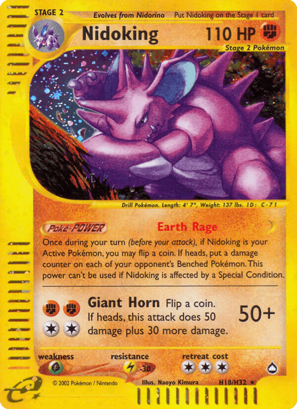 Nidoking — Aquapolis #H18