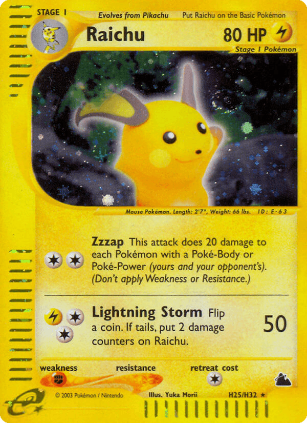 Raichu — Skyridge #H25