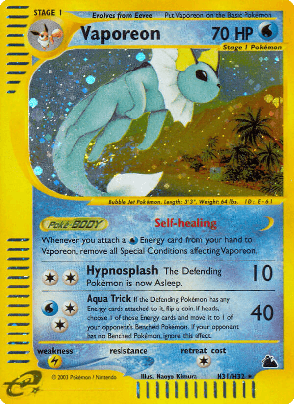 Vaporeon — Skyridge #H31