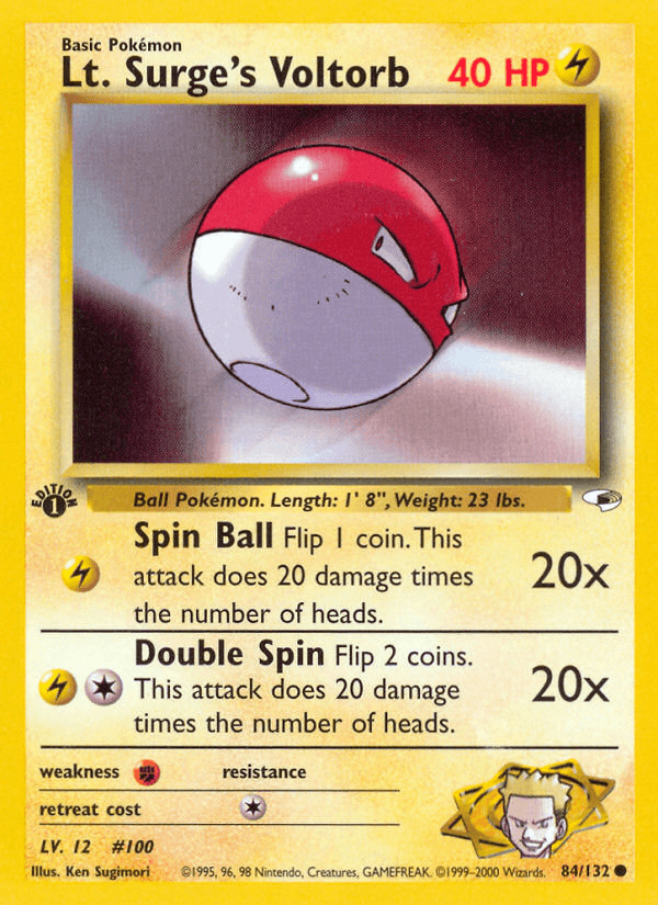 Lt. Surge's Voltorb — Gym Heroes #84