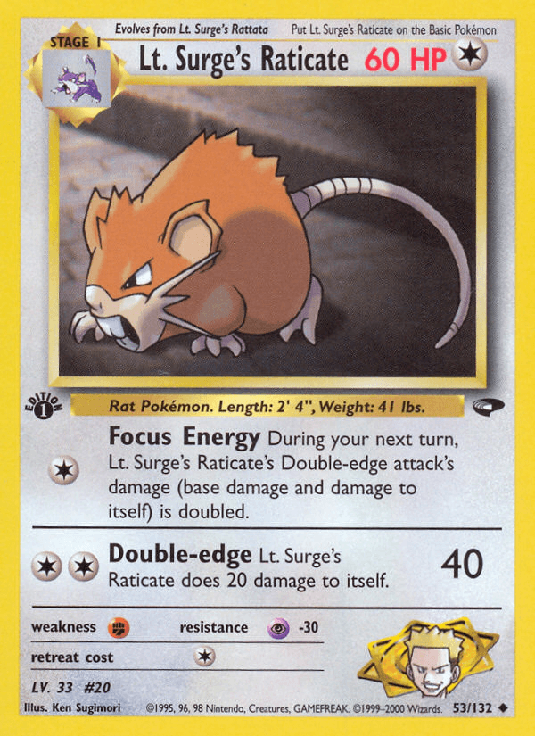 Lt. Surge's Raticate — Gym Challenge #53
