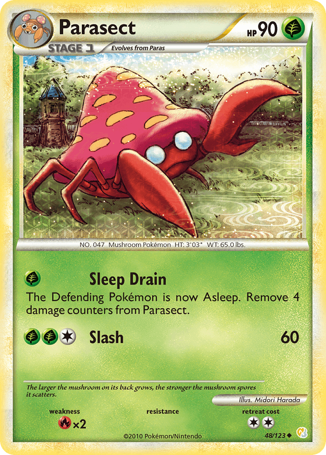 Parasect — HeartGold & SoulSilver #48