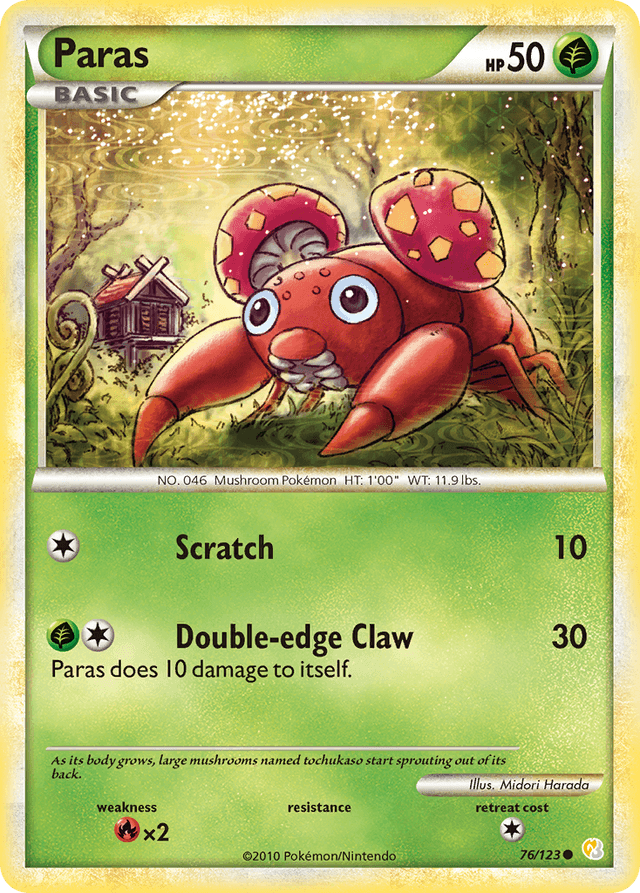 Paras — HeartGold & SoulSilver #76