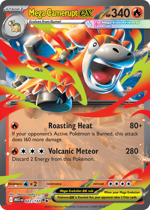 Mega Camerupt ex — Mega Evolution #22