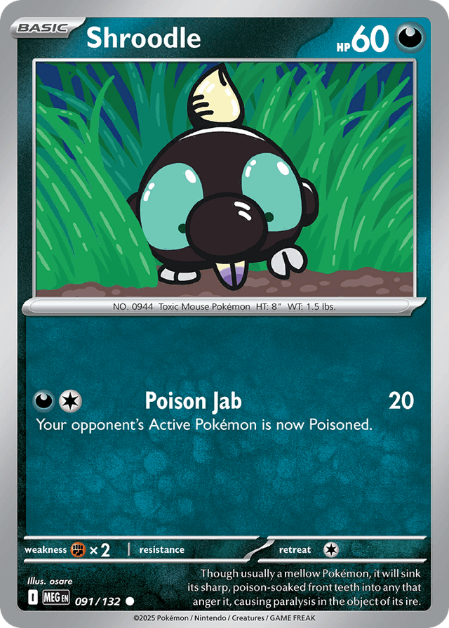 Shroodle — Mega Evolution #91