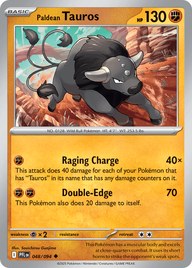 Paldean Tauros — Phantasmal Flames #48