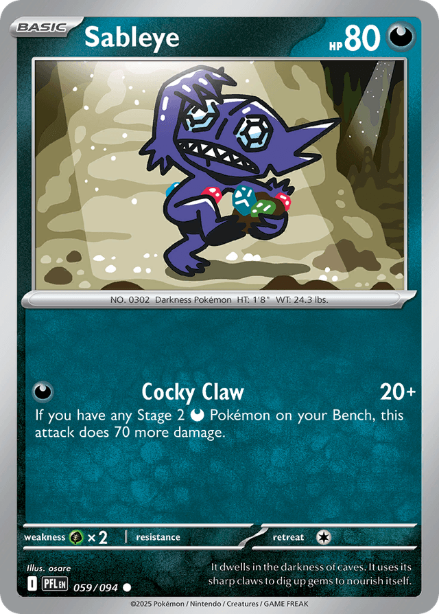 Sableye — Phantasmal Flames #59