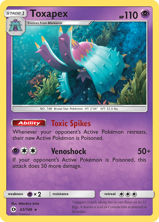 Toxapex — Sun & Moon #63