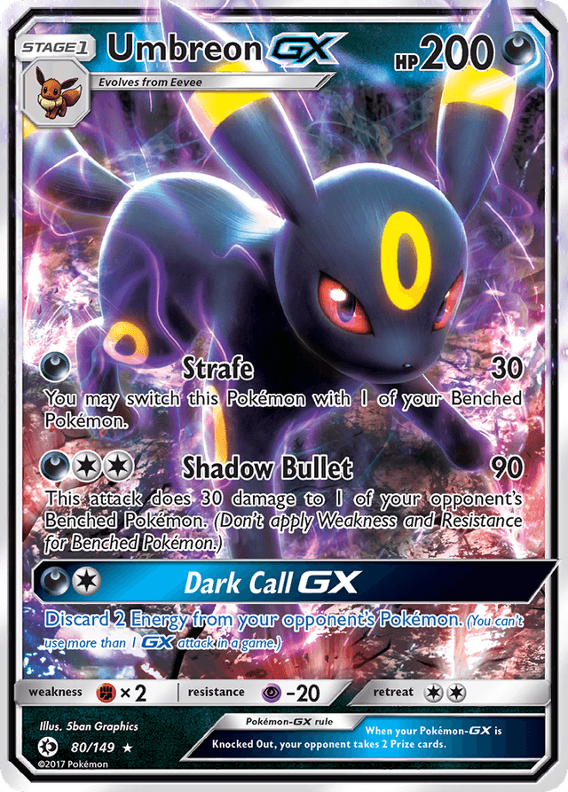 Umbreon-GX — Sun & Moon #80