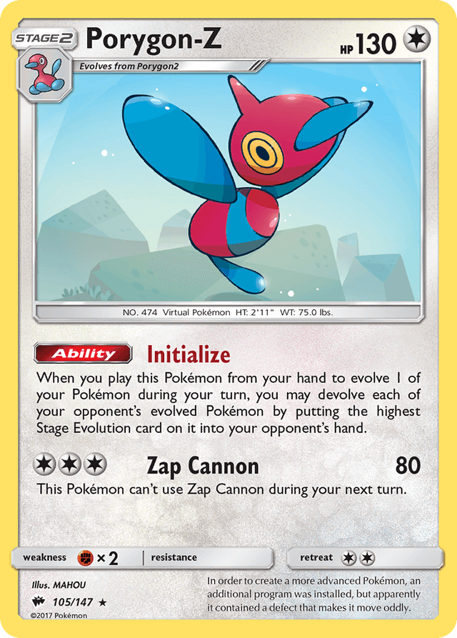 Porygon-Z — Burning Shadows #105