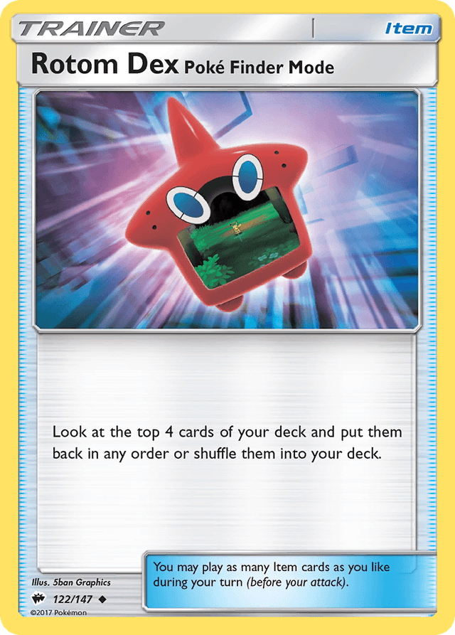 Rotom Dex Poké Finder Mode — Burning Shadows #122