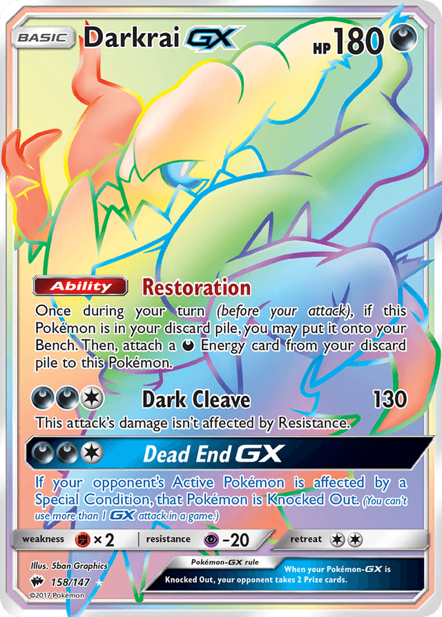 Darkrai-GX — Burning Shadows #158