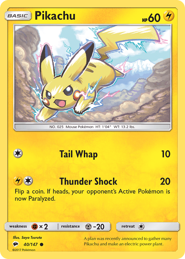 Pikachu — Burning Shadows #40