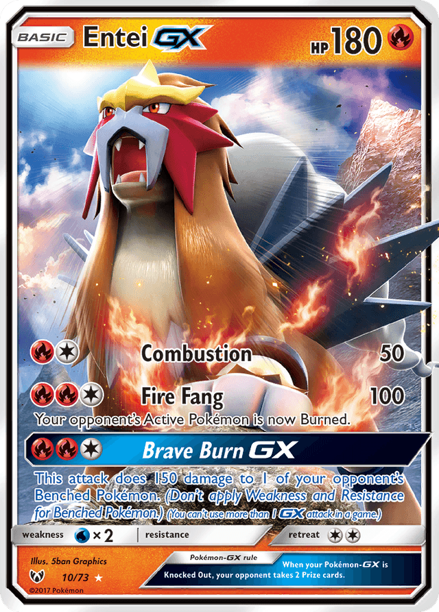 Entei-GX — Shining Legends #10