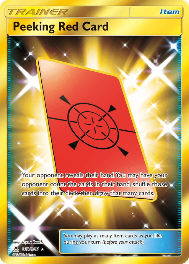 Peeking Red Card — Ultra Prism #169