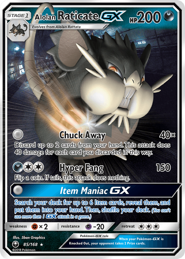 Alolan Raticate-GX — Celestial Storm #85