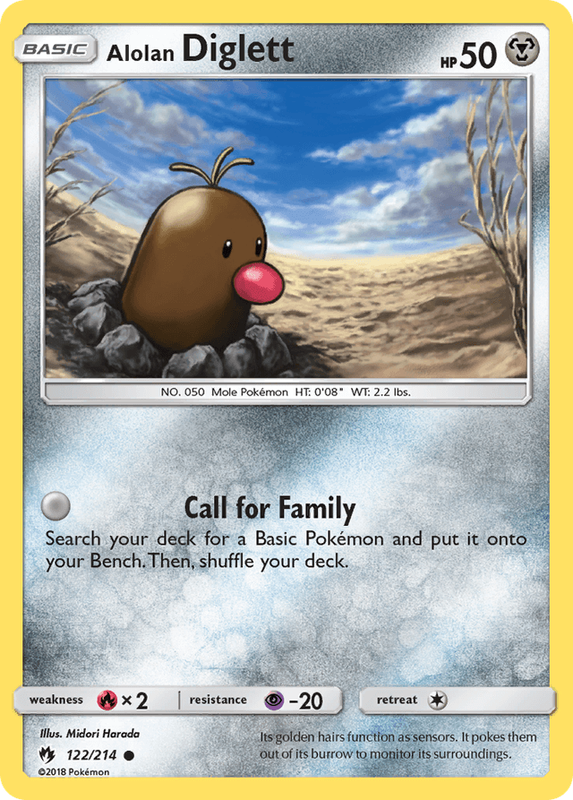 Alolan Diglett — Lost Thunder #122
