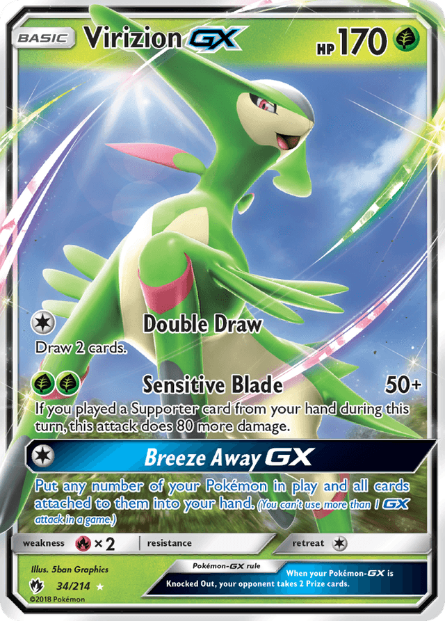 Virizion-GX — Lost Thunder #34