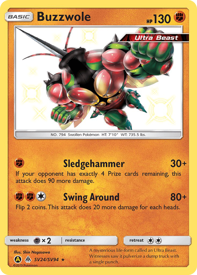 Buzzwole — Hidden Fates Shiny Vault #SV24