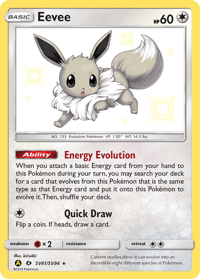 Eevee — Hidden Fates Shiny Vault #SV41
